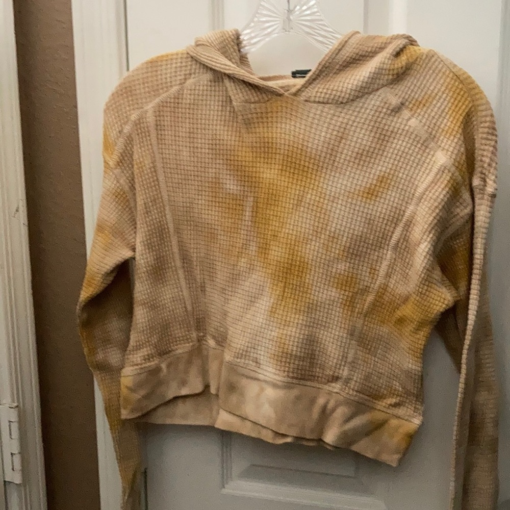 FINAL MARKDOWN Wild fable cropped Hooded waffle weave lounge top small NWT